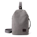 Men Leisure Sports Commuter Canvas Chest Bag - Image 7