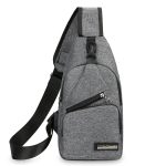 Wholesale Men Fashion Casual Commuter Canvas Chest Bag - Image 7