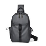 Wholesale Men Fashion Casual Basic Commuter Solid Color Nylon Chest Bag - Image 7