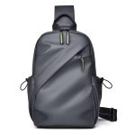Wholesale Men Fashion Casual Basic Commuter Solid Color Nylon Chest Bag - Image 7