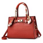 Wholesale Elegant Solid Color Stone Print Large Capacity Handbags - Image 7