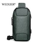 Wholesale Men Fashion Casual Oxford Password Zip Lock Chest Bag - Image 14
