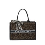 Wholesale Women Fashion Simple Leopard Large Capacity Scarf Handbag - Image 6