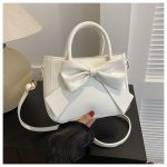 Women Fashion Casual Solid Color Bowknot Square Handbag - Image 6