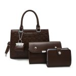 Wholesale Women Fashion Casual Solid Color Bag Large Capacity Handbag Three-Piece Set