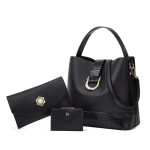 Wholesale Women Fashion Simple Large Capacity Handbag Bag Three-Piece Set - Image 6