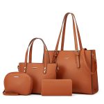 Wholesale Women Fashion Casual Solid Color Bag 4-Piece Set Handbag - Image 6