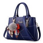 Wholesale Women Simple Fashion Solid Color Plush Pendant Handbag - Image 4