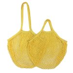 Wholesale Fashion Casual Solid Color Cotton Knitted Shopping Net Bag Beach Bag - Image 7