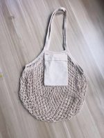 Wholesale Fashion Solid Color Cotton Knitted Shopping Net Bag Beach Bag - Image 6