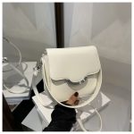 Wholesale Women Fashion Versatile Square Solid Color Saddle Shoulder Bag - Image 6