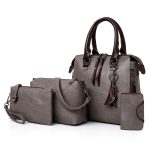 Women Retro Zipper Large Capacity Handbag Sets - Image 7