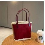 Wholesale Vintage Plush Large Capacity Tote Bag - Image 5