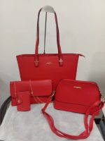 Wholesale Women'S Fashion Retro Solid Color Portable Shoulder Bag Four-Piece Bag Set - Image 7
