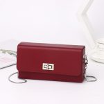 Women Fashion Casual Simple Solid Color Chain Small Square Shoulder Bag - Image 7