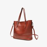 Wholesale Women Vintage Style Oil Wax Tote PU Handbag - Image 4