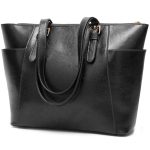 Wholesale Fashion Women Vintage Oil Wax Leather Large Capacity Tote Bag - Image 10