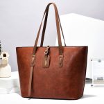 Wholesale Women Color Blocking Pu Leather Tote Bag - Image 6