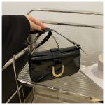 Wholesale Women Fashion Retro Solid Color Bright Leather Shoulder Bag - Image 5