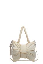 Wholesale Women Fashion Elegant Solid Color Bowknot Nylon Cloth Shoulder Bag - Image 7