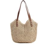 Wholesale Women Fashion Casual Straw Woven Large Capacity Vacation Tote Bag