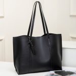 Wholesale Women Fashion Casual Simple Solid Color Large Capacity Tote Bag - Image 7