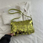 Wholesale Women Fashion Solid Color Sequin Shoulder Bag - Image 7