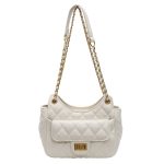 Women Fashion Solid Color Rhomboid Chain Shoulder Bag - Image 7