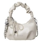 Women Fashion Solid Color Soft Leather Portable Chain Shoulder Bag - Image 6