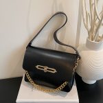 Wholesale Women Fashion Casual Solid Color Lock Small Square Chain Shoulder Bag - Image 7