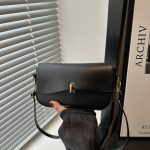 Women Fashion Casual Solid Color Baguette Shoulder Bag - Image 7