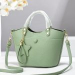 Wholesale Women Fashion Casual Solid Color Portable Bucket Handbag - Image 6