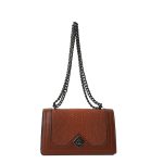 Wholesale Women Fashion Casual Solid Color Snake-Pattern Chain Small Square Shoulder Bag - Image 7