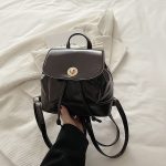 Wholesale Women Fashion Casual Retro Solid Color Backpack - Image 6