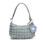 Wholesale Women Fashion Casual Solid Color Pleated Clouds Large Capacity Shoulder Bag - Image 7