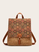 Women Fashion Retro Ethnic Style Printed Large Capacity Backpack - Image 7