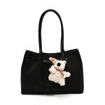 Wholesale Women Fashion Casual Solid Color Woven Pendant Shoulder Bag - Image 6