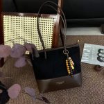 Wholesale Women Fashion Casual Large Capacity Suede Double-Piece Contrast Shoulder Bag - Image 5