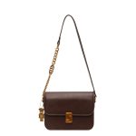Women Fashion Simple Solid Color Chain Small Square Shoulder Bag - Image 7