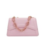 Fashion Solid Color Wide Shoulder Strap Square Shoulder Bag - Image 6