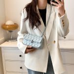 Women Fashion Casual Solid Color Chain Shoulder Bag - Image 5