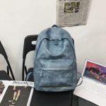 Wholesale Pu Soft Leather Schoolbag Women Men College Students Casual Travel Backpack - Image 7