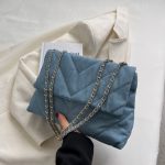 Wholesale Simple And Stylish Large Capacity Denim Shoulder Bag - Image 7