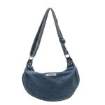 Women Fashion Simple Denim Zipper Shoulder Bag - Image 6