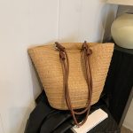 Women Fashion Casual Large Capacity Straw Woven Beach Tote Bag - Image 6