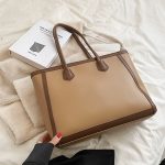 Women Fashion Casual Solid Color Large Capacity Tote Bag - Image 6