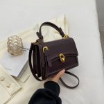 Women Fashion Retro Solid Color Square Shoulder Bag - Image 6