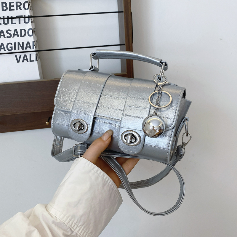 color_1-658 Women Fashion Casual Simple Rectangular Shoulder Bag - Image 1