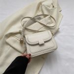 Women Fashion Simple Solid Color Small Square Shoulder Bag - Image 6