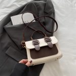 Women Fashion Simple Color Block Small Square Shoulder Bag - Image 6